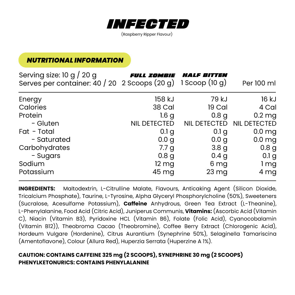 INFECTED High Stimulant Pre-Workout